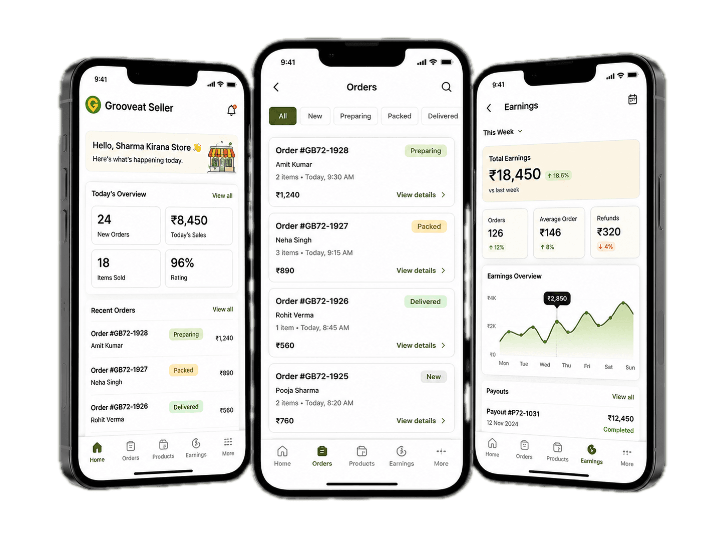 Seller App Interface
